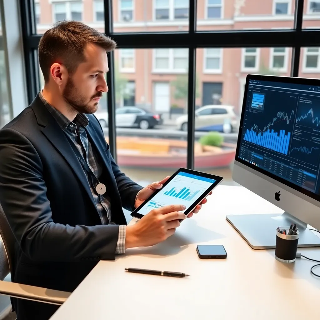 Nederlandse ondernemer die digitale financiële tools gebruikt